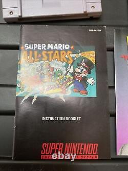 Super Mario All-Stars (Super Nintendo SNES 1993) CIB complète Inserts de haute qualité