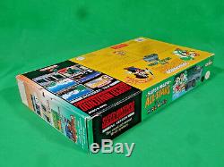 Super Mario All-stars Snes Super Nintendo Console Verte Boxed + Bundle Manches