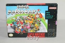 Super Mario Kart Snes Super Nintendo Complet En Boîte Cib! Très Bon État! Royaume