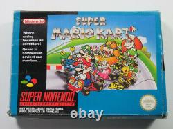 Super Mario Kart Super Nintendo (snes) Pal-fah Complete Bon État Overal