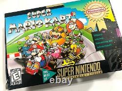 Super Mario Kart (super Nintendo, 1992) Authentic Complete In Box Cib Snes! Vg