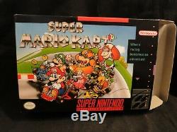 Super Mario Kart (super Nintendo Snes, 1992) Complète Cib Belle Forme! Nouvelle Box