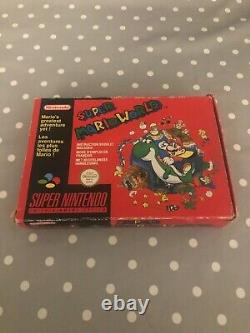 Super Mario Monde Rare Boîte Rouge Variante Pour Snes (super Nintendo)