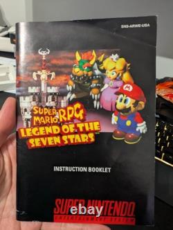 Super Mario RPG Légende des Sept Étoiles Super Nintendo SNES Authentique - Utilisé