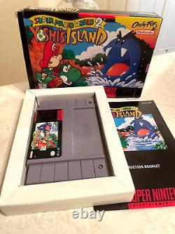 Super Mario World 2 Yoshi's Island (Super Nintendo SNES, 1995) Complet en Boîte (CIB)