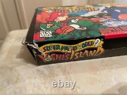 Super Mario World 2 Yoshi's Island (Super Nintendo SNES, 1995) Complet en Boîte (CIB)