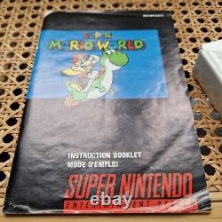 Super Mario World NTSC-U US/Canada Ultra Rare Intégral Complet CIB SNES Super Nintendo