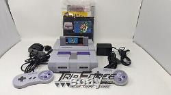 Super Mario World Super Nintendo SNES Bundle Complet CIB Console Système Testé