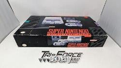 Super Mario World Super Nintendo SNES Bundle Complet CIB Console Système Testé