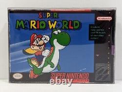 Super Mario World Super Nintendo SNES CIB Boîte complète Manuel & Jeu Vintage