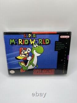 Super Mario World Super Nintendo SNES Manuel Boîte Jeu Belle Cartouche Testée