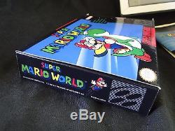 Super Mario World Super Nintendo Snes 1991 Complet Cib Manuel, Poussière, W Custom Box