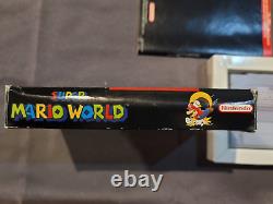 Super Mario World Super Nintendo Snes Complete En Boîte Grande Forme Cib Original