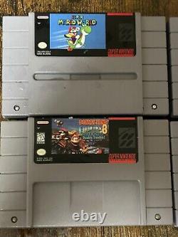 Super Mario World / Tous les étoiles Donkey Kong Country 2 et 8 Nintendo SNES Bundle Lot