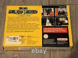 Super Mario World (snes) Pal-super Nintendo Complete Yellow Uk Box -testé