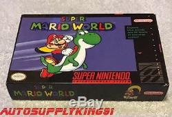 Super Mario World (super Nintendo Snes, 1992) Jeu Complet Cib Avec Boîte Personnalisée