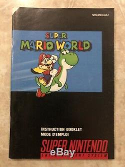 Super Mario World (super Nintendo) Snes Complète Dans L'encadré Cib Black Label