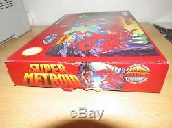 Super Metroid Big Box Boxed & Manual Vgc Jeu Super Nintendo Snes Pal
