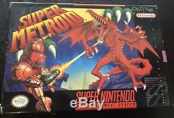 Super Metroid Complete In Box Vg (super Nintendo Entertainment System, 1994)