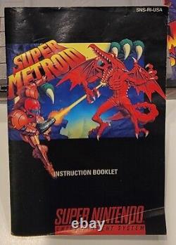 Super Metroid Nintendo SNES (Super Nintendo) Jeu, Boîte & Manuel Rare