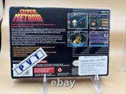 Super Metroid (Super Nintendo, 1994) SNES Authentique CIB avec Manuel et Inclusions