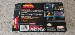 Super Metroid Super Nintendo SNES Samus Jeu CIB Complet Boîte Livre Manuel lot