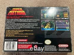 Super Metroid (super Nintendo Snes) Cib Complet Avec Affiche + Annonces