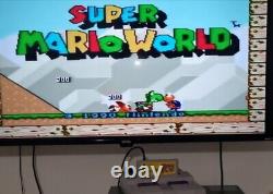 Super Nintendo Avec Port HDMI, Console Snes, Nettoyée & Testée, Câbles & 3 Jeux