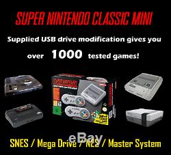 Super Nintendo Classic Mini 1000+ Jeux! Snes, Mega Drive, Nda, Système Maître