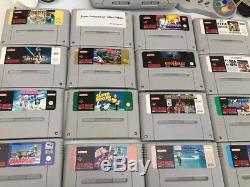 Super Nintendo Console Bundle Très Bon État Snes Pal Comprend 26 Jeux