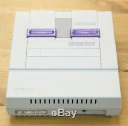 Super Nintendo Console Complète En Boîte Snes Rare 3 Jeux Mario F-zero