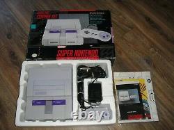 Super Nintendo Console (complete In Box) Snes Cib Super Nes Control Set