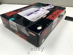 Super Nintendo Control Set Console SNES SNS-001 Complet dans la boîte Numéros correspondants