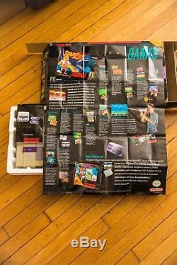 Super Nintendo Entertainment System Snes Console Complète Dans La Boîte