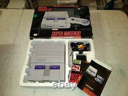 Super Nintendo Entertainment System- Super Nes Control Set Dans La Boîte D’origine