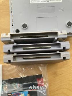 Super Nintendo Jr. Mini Système Snes 101 Avec 4 Jeux Et Contrôleur Testé Et Fonctionne