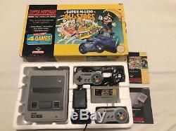 Super Nintendo Mario Toutes Étoiles Console, Manuels Boxés, 4xgames, Snes, Complet