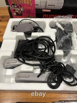 Super Nintendo Mario World All-Stars Console CIB Système SNES Ensemble Dans La Boîte RARE