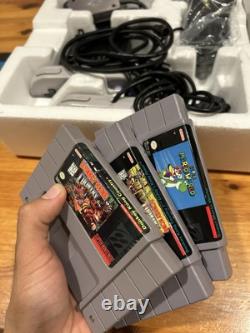 Super Nintendo Mario World All-Stars Console CIB Système SNES Ensemble Dans La Boîte RARE