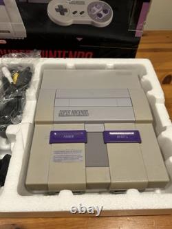 Super Nintendo Mario World All-Stars Console CIB Système SNES Ensemble Dans La Boîte RARE