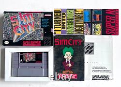 Super Nintendo NES SNES Super Set SNS-001 Complet en Boîte + SIM CITY