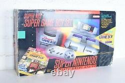 Super Nintendo Nes Super Game Boy Set Matched Serial Complete Box Snes Cib Sacs