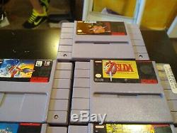Super Nintendo, Pack Console Système Snes / Lot Zelda + Mario + Kong + Kart