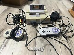 Super Nintendo SNES Console Bundle Lot, 2 manettes, 1 jeu, Zelda, testé