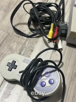 Super Nintendo SNES Console Bundle Lot, 2 manettes, 1 jeu, Zelda, testé