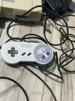 Super Nintendo SNES Console Bundle Lot, 2 manettes, 1 jeu, Zelda, testé