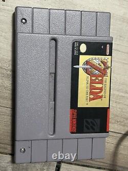 Super Nintendo SNES Console Bundle Lot, 2 manettes, 1 jeu, Zelda, testé