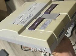 Super Nintendo SNES Console Bundle Lot, 2 manettes, 1 jeu, Zelda, testé