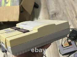 Super Nintendo SNES Console Bundle Lot, 2 manettes, 1 jeu, Zelda, testé