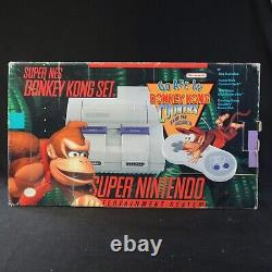 Super Nintendo SNES Donkey Kong Country Set BOÎTE SEULEMENT Quelques inserts et polystyrène